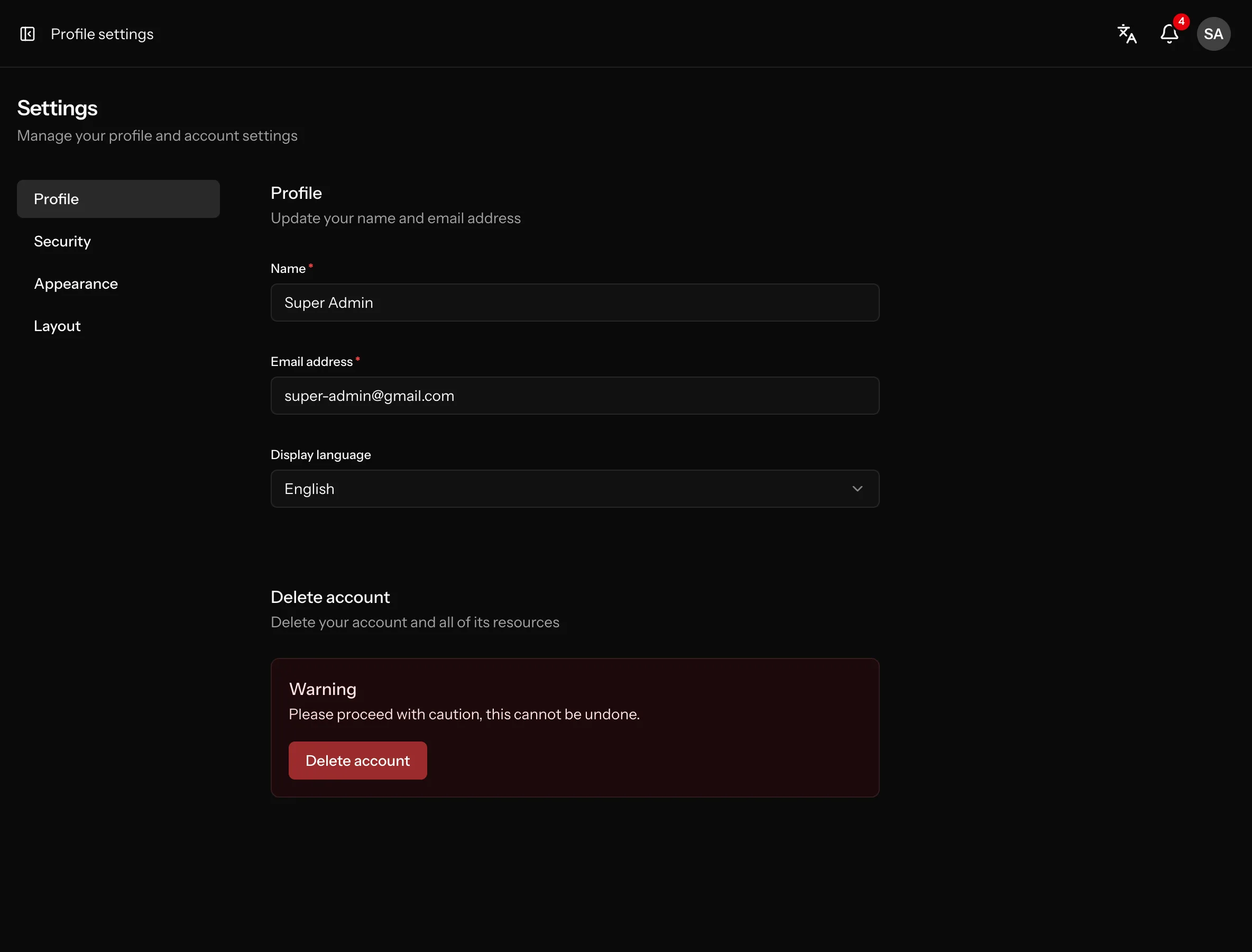 17 languages, translated end to end: screenshot from the Vue kit