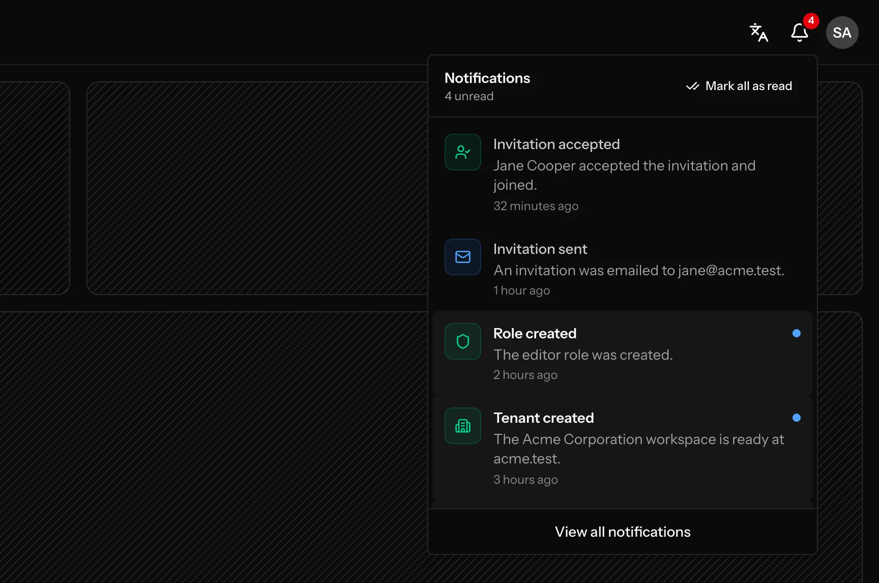 Keep every user in the loop: screenshot from the Vue kit